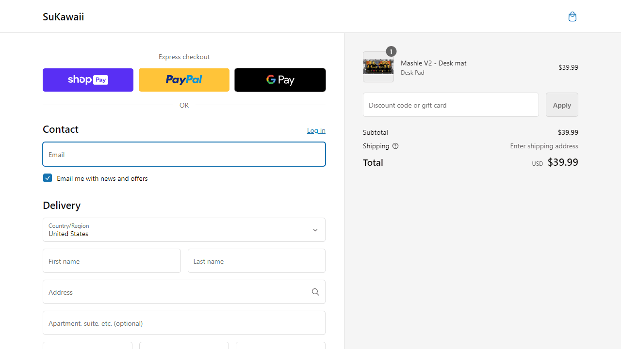 How to apply Sukawaii coupon code